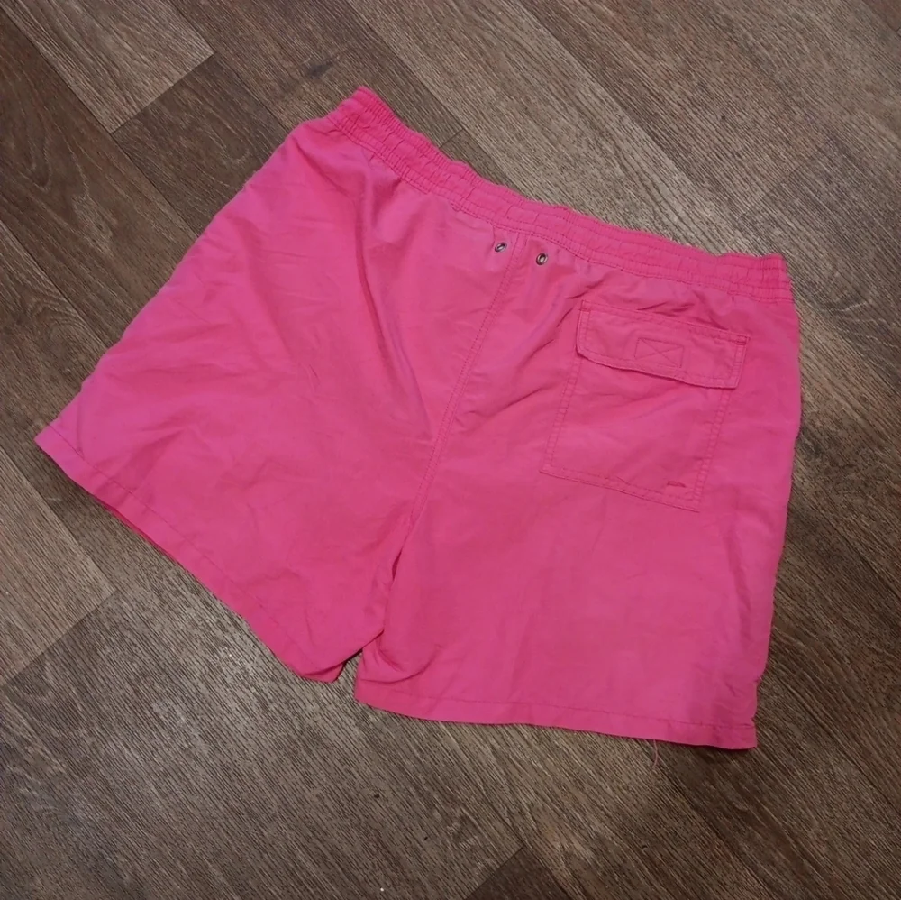 Polo Ralph Lauren Pink Swim Shorts Men’s XL  Elastic Waist Nylon VGC